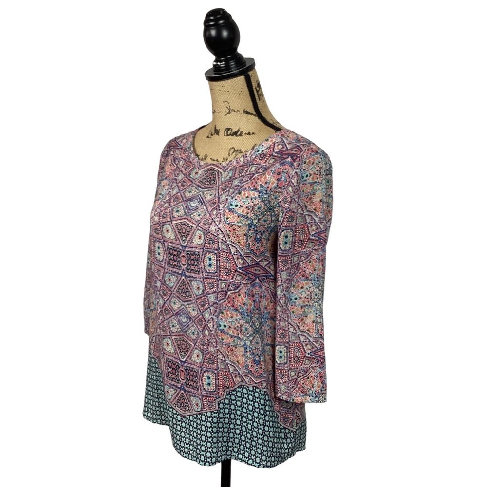 Anthro MAEVE Sidney Silk Tunic Blouse EUC